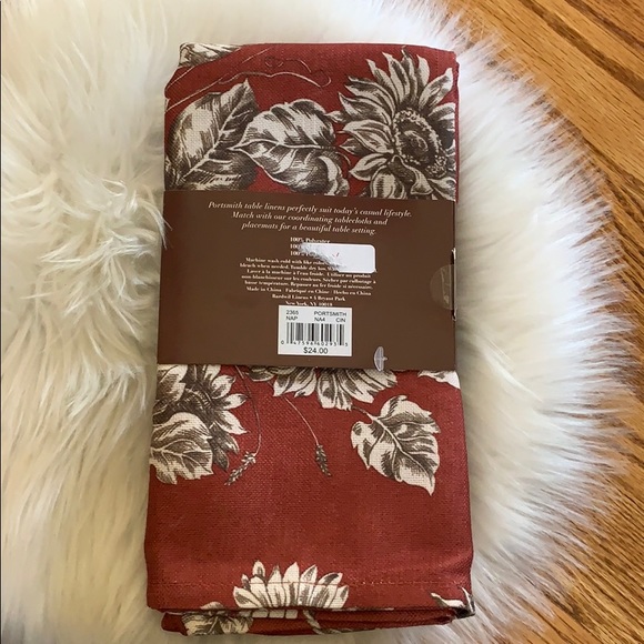 Bardwil 2365" Portsmith Napkins Set 4 cinnamon - Picture 4 of 4